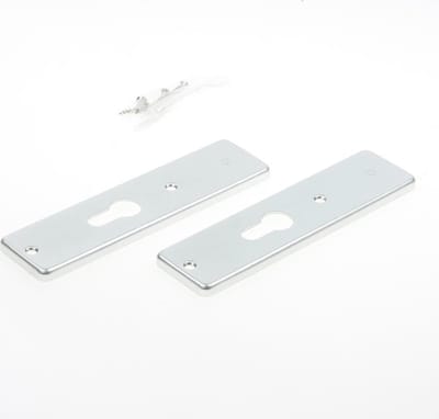 Hoppe Kortschild, aluminium 202kp zonder krukgat/pc-55 zilver