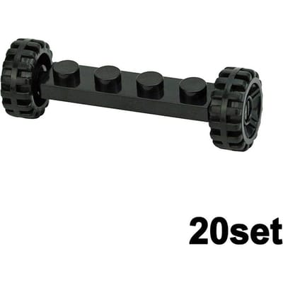 48/80 Stuks Mini Wiel Band As Plaat Assen Pak Set Auto Banden Bouwstenen Technisch Onderdeel Vrachtwagen Voertuig Accessoires Baksteen Speelgoed