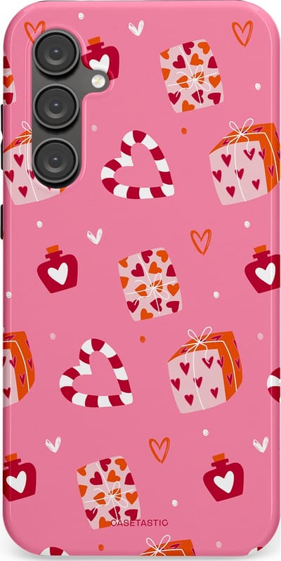 Casetastic Hoesje Geschikt voor Samsung S23 FE - Stijlvolle Beschermende Duo-layer Case - Zoete Liefde Roze