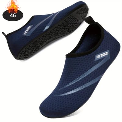 Livano Waterschoenen Voor Kinderen & Volwassenen - Aqua Shoes - Aquaschoenen - Afzwemschoenen - Zwemles Schoenen - Blauw - 46