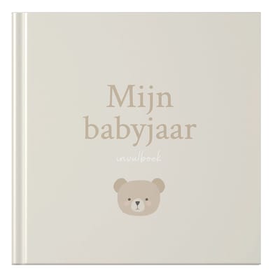 Fyllbooks - Baby Boek Mijn Eerste Jaar - Invulboek Baby - Teddy - Geschikt voor alle Gezinssamenstellingen
