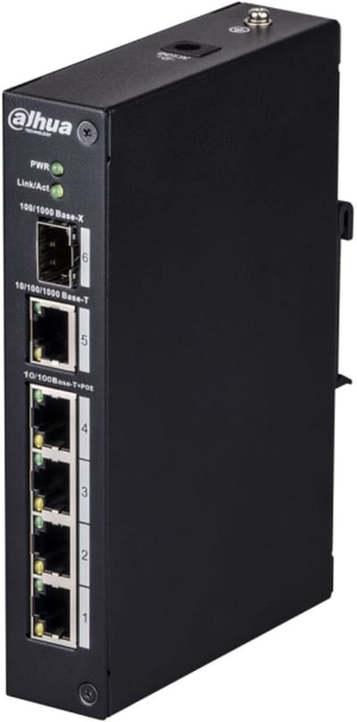 Dahua 4 Port PoE Switch, DH-PFS3106-4ET-60 - 4x PoE - 60W