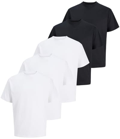 Jack & Jones Heren t-shirt 5 pack Organic Relaxed