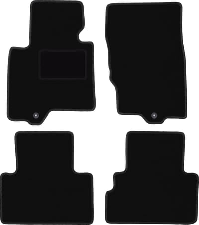 Zwarte velours vloermatten voor: Infiniti FX II SUV (2008-2017)