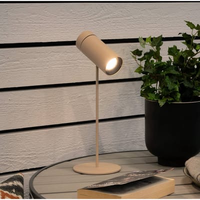 Konstsmide Tuin Tafellamp Multi | 1.8W LED | Zand Aluminium | 2200K/3000K | IP54 | Dimbaar | USB Oplaadbaar