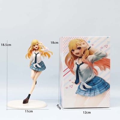 18cm Originele My Dress Up Darling Anime Figuur Coreful Kitagawa Marin Uniform Parka Actiefiguur Pvc Standbeeld Model Speelgoed