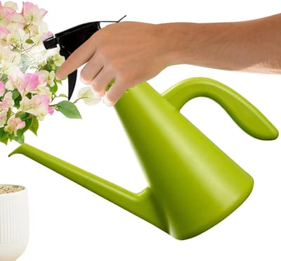 Gieter met Sprayer - Planten watergever - Plantenverzorging - Dubbele Functie - 29.5 x 27.5 x 12 cm - Wit
