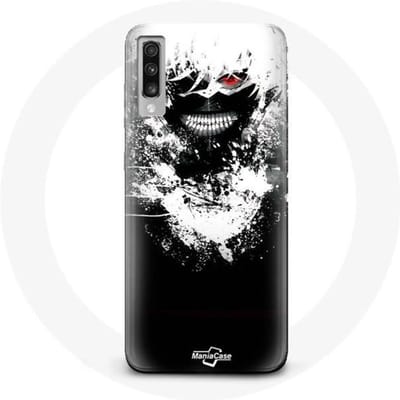 Coque - maniacase - Samsung Galaxy A70 - Anime Tokyo Ghoul - Souple - Protection et décoration noir