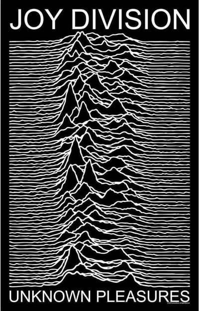 Joy Division - Unknown Pleasures Textiel Poster - Zwart