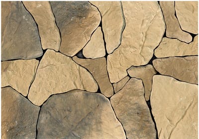 Fotobehangkoning - Behang - Vliesbehang - Fotobehang Muur van Stenen - Steen - Giallo California - 200 x 140 cm