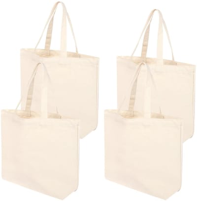 Dailygoods- Katoenen Tas 40x35cm - Opvouwbaar - Jute Tas - Onbedrukt - Voor Schilderen - Voor Sport en Winkelen