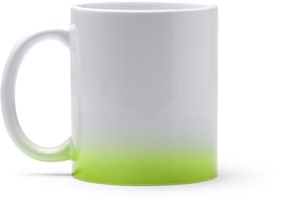 5 stuks multi color sublimatiemok 350ml buitenzijde wit, gekleurde rand onderkant Wit - Groen / Merk Stamina model Nevex
