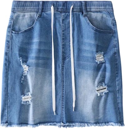 Livano Spijkerrok - Rok - Jeansrok Dames - Denim - Spijkerjurk - S