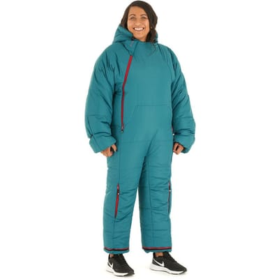 Selk’bag Original - Draagbare Slaapzak - Kampeerbenodigdheden - Kampeeruitrusting - 100% Gerecycled - 2 Isolatielagen - Groen IJs - S
