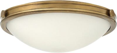 Hinkley LED Plafondlamp Collier | 3X E27 Max 60W | Dimbaar | Heritage Brass