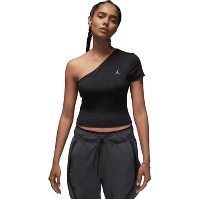 Jordan Asymmetrical T-shirt Vrouwen Zwart K010