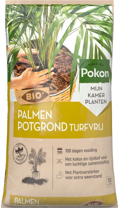 Pokon Bio Palmen Potgrond - 10l - Turfvrije Potgrond (Palm) - 100 dagen voeding