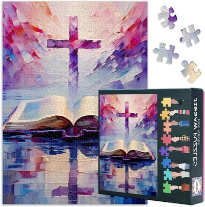 Puzzel 1000 stukjes - Legpuzzel Volwassenen - Ontspannend Tijdverdrijf - Christelijk Thema - 70x50 cm - Kruis