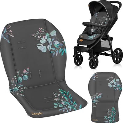 Lionelo Seatliner - Universeel Inlegkussen Kinderwagen - Dubbelzijdig Design - Hydrofobe Stof - Flexibele Pasvorm - Wasbaar - Comfortabel & Zacht - Golden Moments