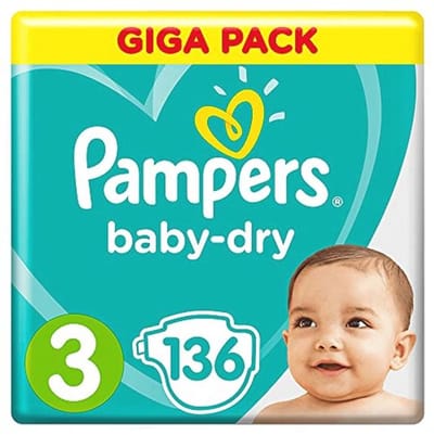 Luiers maat 4 (9-14 kg) - Baby-Dry, 68 stuks, Tot 12 uur bescherming tegen lekkages