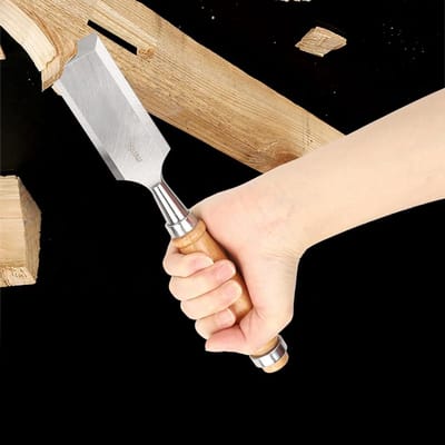 Steekbeitel Hout - Metaalbewerking Gereedschap - Houtbewerking Projecten - Chroom-vanadium Staal - 38 mm Snede - Houten Handvat