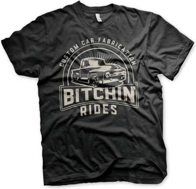 Bitchin' Rides Heren Tshirt -S- Sunset Pick-Up Zwart
