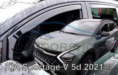 Kia Sportage donkere zijwindschermen set voor 4 deuren tbv 5 deurs model VANAF 2021 pasvorm raamspoilers merk Team Heko