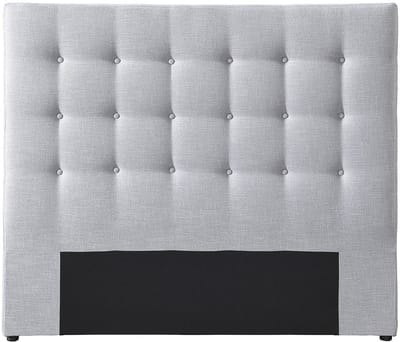 Vente-unique Hoofdbord met capitonnage 140 cm - Stof - Lichtgrijs - FRANCESCO