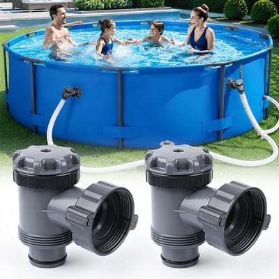 Pool Plunger Valve, 2 stuks, 38 mm, ABS, zuigerventielaansluiting, visaccessoires voor zwembaden