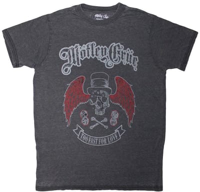 Motley Crue - Skull Wings Heren T-shirt - S - Zwart