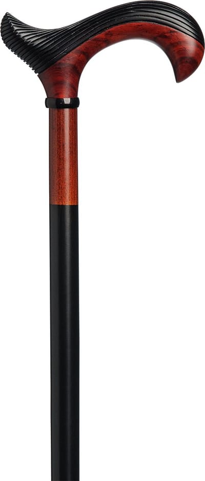 Gastrock - Houten Wandelstok Vital-Derby Mahagoni - 94cm - Voorzien van rubberen dop