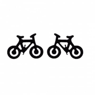 Oorbellen fiets zwart