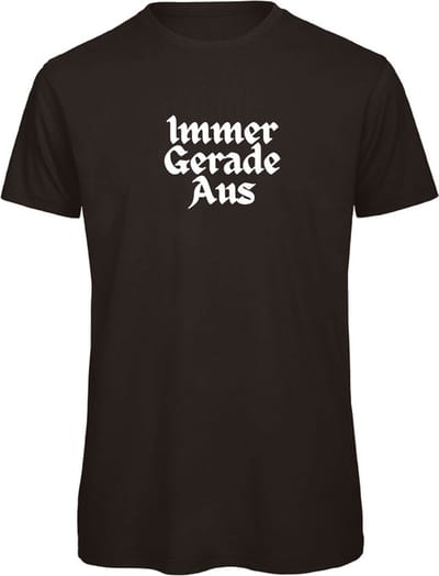 Immer gerade aus wintersport t-shirt Zwart XXL - soBAD. | Foute apres ski outfit | kleding | verkleedkleren | wintersport t-shirt | wintersport dames en heren