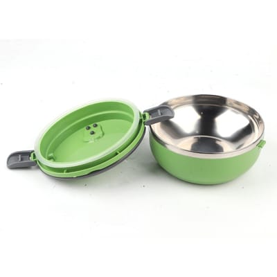 Ronde 1 Laags Duurzame Roestvrijstalen Lunchbox Bento Picknick Voedselcontainer green
