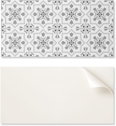 Zelfklevend vinylpaneel met print, 100x50 cm, patroon met bloemmotieven.