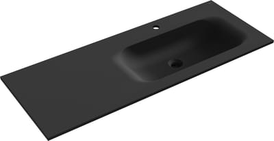 Mexen Vela inbouw wastafel rechts 121 x 46,5 cm, zwart mat - 25231271P