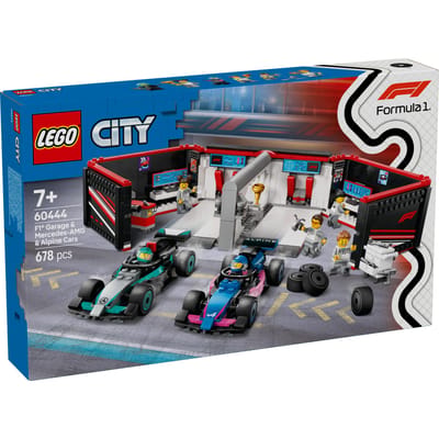 LEGO 60444 F1 garage met Mercedes-AMG en Alpine auto's Bouwsets Garages