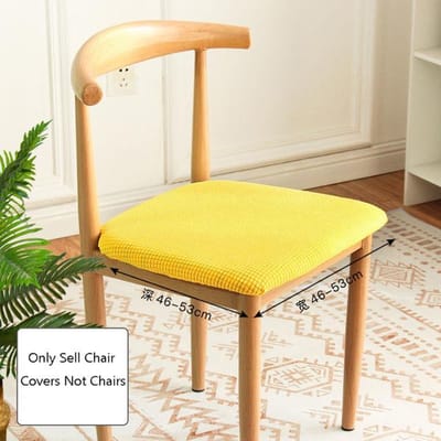 10 Color Plus Size Chair Cushion Cover Home Universal Jacquard Elastic Chair Cover Thickened Dining Table And Chair Cover 1pc 1pcs jaune
