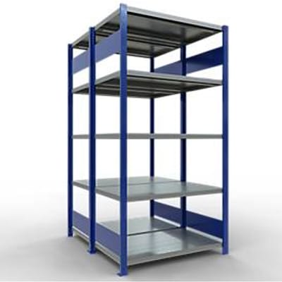 SCHULTE Lagertechnik - Dubbel legbordstelling. Type 250 kg - 2000x1000x2x600 mm, 10 schappen