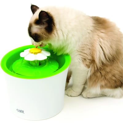Dierenwaterfontein met bloem Catit 2.0
