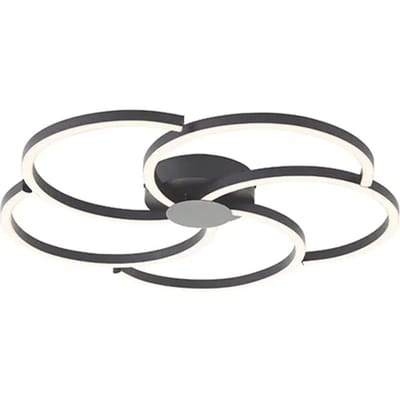Brilliant Plafondlamp Fico Zwart 27w