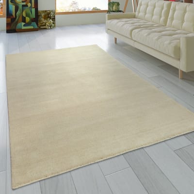 Paco Home Vloerkleed Woonkamer Laagpolig Van Natuurlijke Vezels Eenkleurig Handgemaakt 80x150 cm
