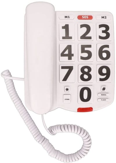 Dailygoods- Seniorentelefoon met grote toetsen - Vaste Telefoon - Luide Beltonen
