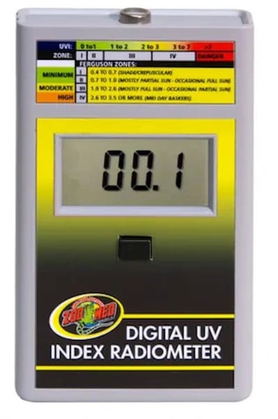 Zoo Med UVI digitale UV radiometer voor reptielen | nauwkeurige UV-indexmeter voor terrarium en zonlicht
