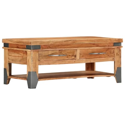 vidaXL - Salontafel - 110x52x45 - cm - massief - acaciahout