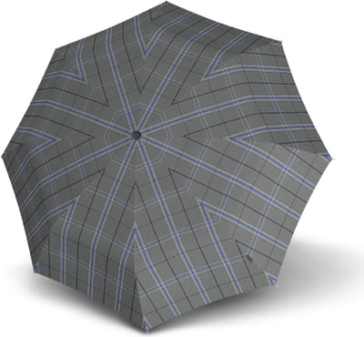 Knirps Paraplu T.200 Medium Duomatic Check Grey #2 Grijs