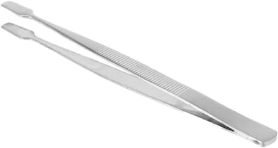 Pincet Roestvrij Staal - Stempel Tang - Filigraan Werk - Afgeronde Punten - 11 x 1 cm - Zilver