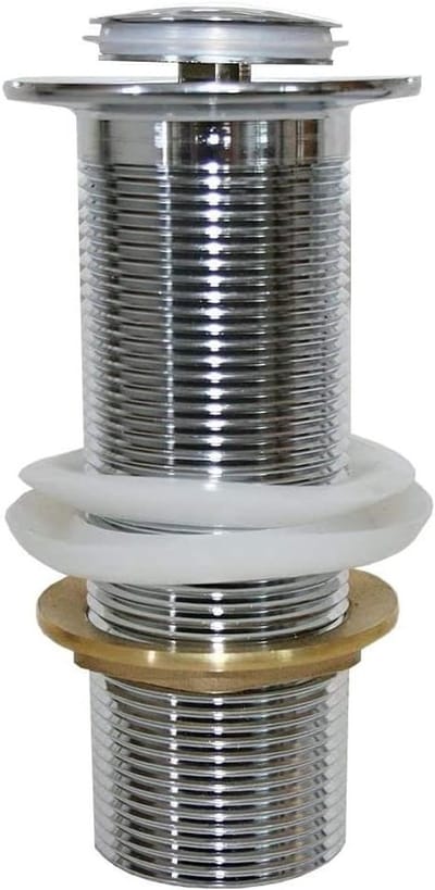Afvoer Plug - Wastafel Stop - Badkamer Afvoer Dichten - Extra Lange Schroefdraad - 1 1/2 Inch - Chroom