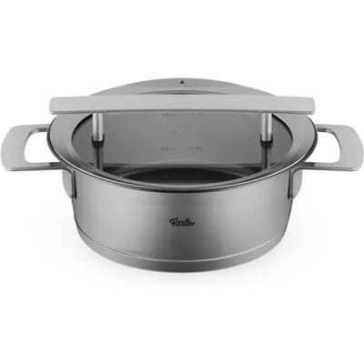 Fissler Phi collection lage kookpan met downdraft glasdeksel 20 cm