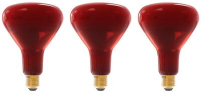 Technik Infrarood Warmtelamp R125 E27 - 250W - Volledig Rood - Dimbaar - 3 stuks